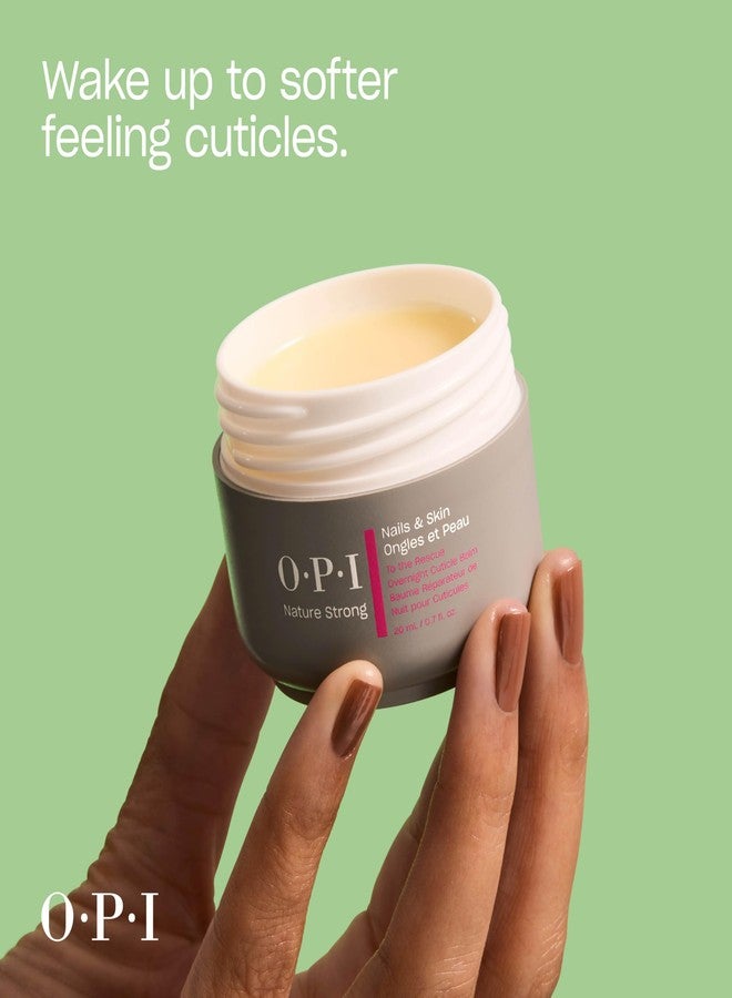 OPI Nature Strong Nails & Skin - To the Rescue Overnight Cuticle Balm | Treatment Locks in Moisture for Dry Cuticles, Nails, and Skin | Enriched with Oils & Shea Butter | 0.7 Fl Oz | 20 mL - Image 4